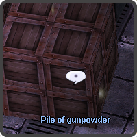 Pile of gunpowder